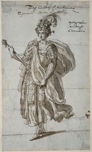 Rainha Tomyris do Massagetai, c.1609 (caneta e tinta sobre papel)