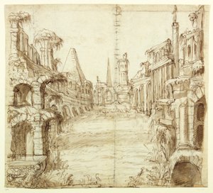The Fallen House of Chivalry, c.1610 (caneta e tinta sobre papel)