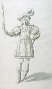 Tocha (caneta e tinta sobre papel) de Inigo Jones