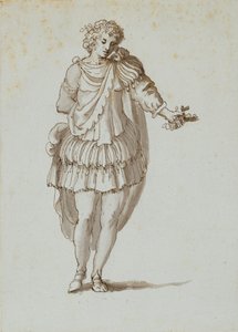 Zephyrus (caneta e tinta sobre papel) de Inigo Jones