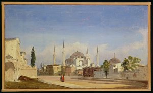 Santa Sofia, Constantinopla, 1843 de Ippolito Caffi