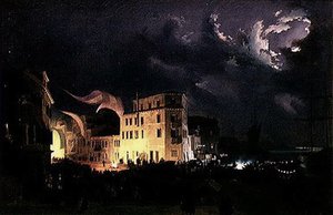 Festival da noite em Veneza de Ippolito Caffi