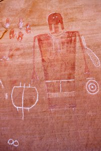 Arte rupestre dos Anasazi e de outros povos que habitavam os primeiros habitantes das Quatro Cor... de Ira Block