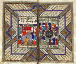 Orações em uma mesquita de Iranian Master
