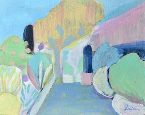 Caminho do Jardim em Tons Pastel de Iria Fernandez