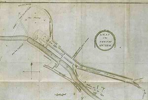 Um Mapa da Cidade de Antrim, placa de 