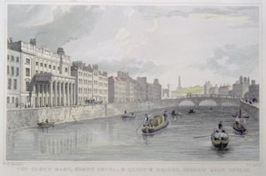 Cloth Mart, Home&39;s Hotel e Ponte da Rainha, Usher&39;s Quay, Dublin de Irish School