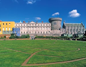 Castelo de Dublin, vista dos jardins