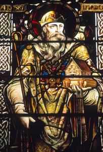 Vitral representando St. Patrick de Irish School