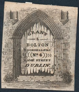 Cartão de comércio, Grant & Bolton de Irish School