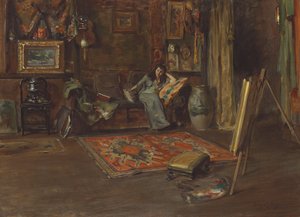Interior do estúdio William Merritt Chase