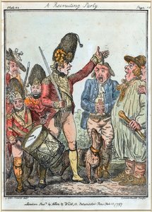 Uma Festa de Recrutamento de Isaac (after) Cruikshank