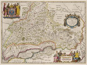 Mapa do Sul da Rússia De: Norte e Leste, 1664 de Isaac Abrahamsz. Massa