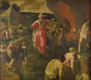 Parábola do joio no meio do trigo de Isaac Claesz. van Swanenburg (attributed to)