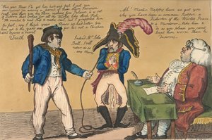 Fralda em Tow, 1803 (gravura à mão colorida) de Isaac Cruikshank