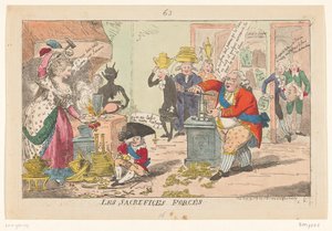 Spotlight op Marie Antoinette em Lodewijk XVI, 1789 Sacrifícios Forçados (título no objeto)