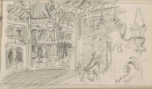 Interior do teatro Orpheum em Berlim de Isaac Gosschalk