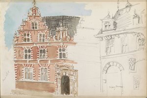 Câmara Municipal e Pesadaria em Hoorn de Isaac Gosschalk