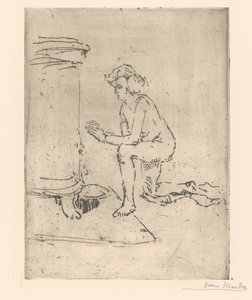 Modelo de ajoelhamento para fogão de Isaac Israels (signed by artist)