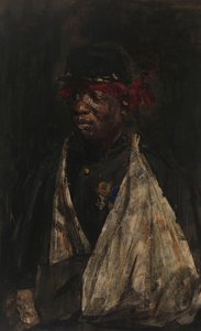Retrato de um soldado KNIL ferido Retrato do soldado KNIL Kees Pop de Isaac Israels (signed by artist)