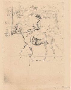 Mulher a cavalo de Isaac Israels (signed by artist)