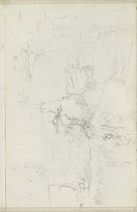 Abklatsch do desenho de giz na folha 5 verso de Isaac Israels