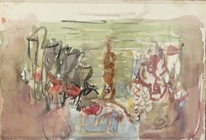 Artistas no palco de Isaac Israels