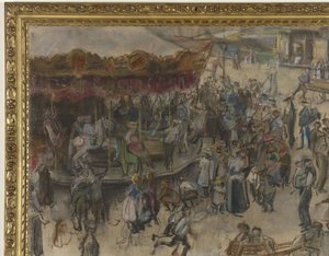 Carrossel em Amesterdão de Isaac Israels