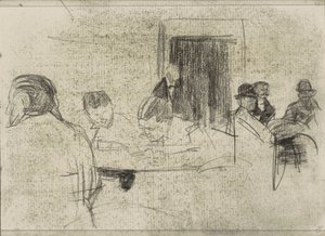 Homens nas mesas, possivelmente em um café de Isaac Israels