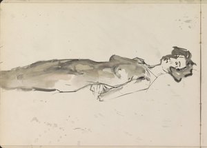 Nu feminino em pé de Isaac Israels