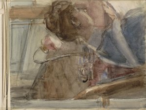 Mulher em uma mesa de Isaac Israels