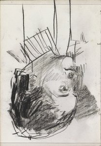 Cabeça de mulher, de perfil de Isaac Israels