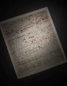Duas páginas de revisões do Principia Mathematica de Isaac Newton
