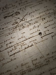 Duas páginas de revisões do Principia Mathematica de Isaac Newton