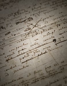 Duas páginas de revisões do Principia Mathematica de Isaac Newton
