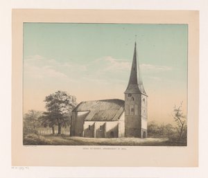 Vista da igreja em Emmen
Igreja em Emmen, demolida em 1855 (título sobre o objecto) de Isaac Reijnders Sz.