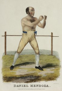 Daniel Mendoza, gravado por P. Roberts, publicado em 1822 (gravação a cores) de Isaac Robert (after) Cruikshank