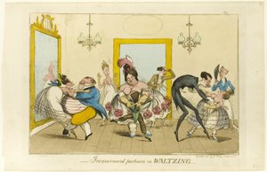 Parceiros inconvenientes na valsa de Isaac Robert Cruikshank