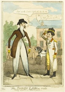 O Leão Dandy, um exótico descoberto recentemente no pátio de um estábulo de Isaac Robert Cruikshank