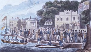 The Promenade at Cowes, 1825 de Isaac Robert Cruikshank