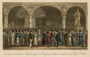 The Royal Exchange: Tom apontando para Jerry algumas das principais características da vida em Londres de Isaac, Robert and George Cruikshank
