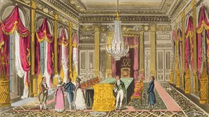 Tom, Jerry e Logic visitando Carlton House, de &39;Life in London&39; de Pierce Egan, 1821-22 (colorido aquatint) de Isaac, Robert and George Cruikshank