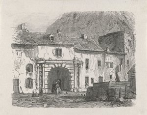 Porta no subúrbio de Claussen, na cidade do Luxemburgo