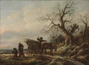 Uma cena de inverno de Isaack van Ostade
