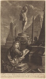 Adrian Beverland desenho de uma estátua de Isaak Beckett after Simon du Bois