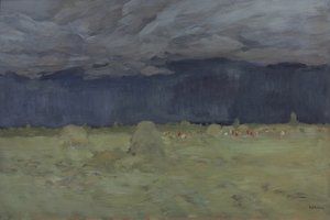 Fabricação de feno, 1900 de Isaak Ilyich Levitan