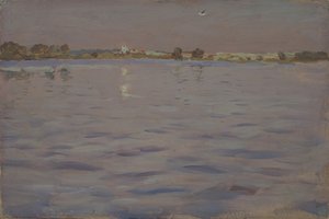 Últimos guarda-sóis. Um lago, 1898-1899 de Isaak Ilyich Levitan
