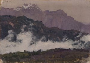 Os Alpes, 1897 de Isaak Ilyich Levitan