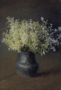 Violetas selvagens e miosótis, 1889 de Isaak Ilyich Levitan