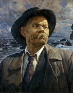 Retrato do autor Maxim Gorky 1868-1939, 1936 de Isaak Israilevich Brodsky